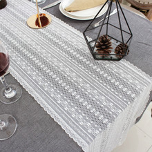 Modern White Lace Table Runners for Wedding Weaving Embroidery Floral Home Birthday Party Decoration Table Cloth Chemin De Table 2024 - buy cheap