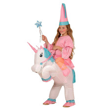 Inflatable Costume Unicorn Funny Animal Cosplay Boys Girls Mascot Fancy Waterproof Halloween Purim Party Suit Child 2024 - buy cheap