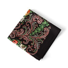 100% Silk Scarf Women Spain Retro Floral Print Square Scarves Muslim Wrap Neckerchief Female Foulard Silk Hijab Lady Bufandas 2024 - buy cheap