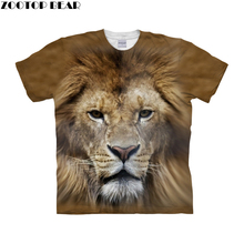 Africa Lion t shirt 3d t-shirt Men Women tshirt Anime Tee Printed Top Short Sleeve Camiseta Harajuku Cloth Drop Ship ZOOTOP BEAR 2024 - buy cheap