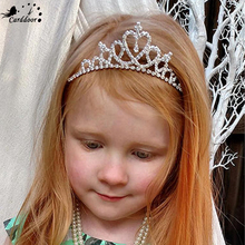 carddoor Sparkling Tiara Crown Bridal Flower Girls Children Crystal Rhinestone Wedding Hairbands Pageant Prom Hair Accessories 2024 - buy cheap