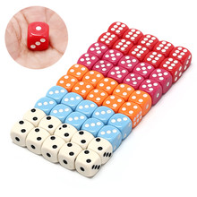 10Pcs Six Sided Spot Fun Board Game Dice Games Party Gambling Game Dices 14mm 5 Clours 2024 - buy cheap