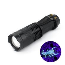 Mini linterna LED UV ultravioleta, marcador de Zoom, detección de dinero, portátil, batería AA / 14500 2024 - compra barato