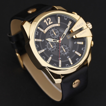 Curren 8176, мужские часы, Топ бренд, роскошные золотые мужские часы, модные, кожаный ремешок, для улицы, повседневные, спортивные, наручные часы с большим циферблатом 2024 - купить недорого