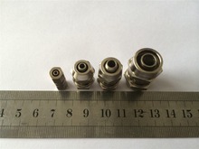 Latão niquelado 10mm-10mm od conector de tubo reto acoplador 2024 - compre barato