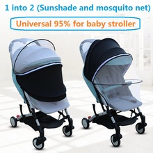 Universal 95% baby stroller accessories mosquito net and sunshade 2024 - compre barato