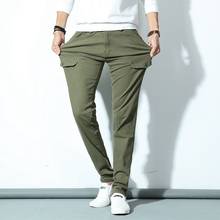 Армейские; зеленого цвета; для мужчин; обтягивающие джинсы; однотонные брюки-карандаши; мужские эластичные длинные джинсы; новые модные мужские Узкие повседневные джинсы; ковбойские брюки 2024 - купить недорого