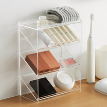 Delicate Clear Fashion Makeup Organizer Storage Box Jewelry Container Organizer For Cosmetic Storage Box Case 18.3*10*25cm 2024 - buy cheap