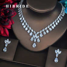 HIBRIDE Beauty цветочный дизайн Дубай ювелирные наборы для женщин невесты ожерелье набор свадебное платье аксессуары юбилейные подарки N-379 2024 - купить недорого