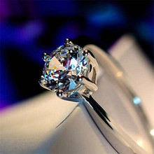 Anillos de solitario para mujer, de Plata de Ley 925 auténtica AAAAA Sona cz, anillo de boda, joyería de compromiso 2024 - compra barato