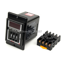 1Set ASY-3D AC220V Power ON Delay Timer Time Relay 1-999 Seconds & Base 2024 - buy cheap