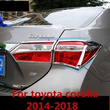 Para toyota corolla 2014-2018 cubierta de protección de la lámpara antiniebla delantera accesorios de coche accesorios de cromo ABS para el coche 2024 - compra barato