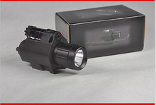 Открытый 2в1 Тактический CREE светодиодный фонарик + Красный лазерный прицел комбо для охоты Glock Бесплатная доставка 2024 - купить недорого