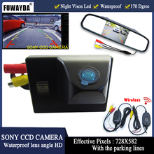 FUWAYDA 4,3 Monitor de espejo retrovisor de coche + SONY CCD HD LED de visión nocturna 170 vista trasera de coche cámara de coche para OYOTA Land Cruiser LC 2024 - compra barato