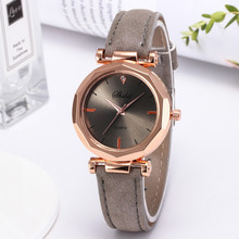 Fashion Women Leather Band Casual Watch Luxury Ladies Clocks Analog Quartz Crystal Wristwatch Diamond horloges Reloj hombre B40 2024 - buy cheap