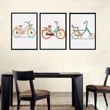 Cute Cartoon Bicycle Canvas Painting Wall Art Posters And Prints Wall Pictures for Living Room Nordic Style Kids Room Decoration 2024 - buy cheap