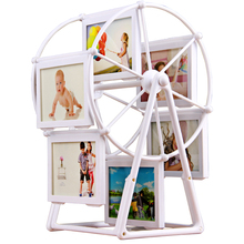 3-дюймовая мини-рамка с колесиком обозрения, креативные детские фотографии, Свадебная фоторамка для фото, Настольная Милая Белая рамка, может вмещать 12 штук фотографий 2024 - купить недорого