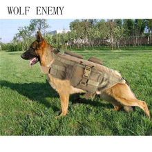 Chaleco táctico militar para entrenamiento de perros, chaleco Molle de nailon 1000D, arnés de combate de caza, duradero y ajustable 2024 - compra barato