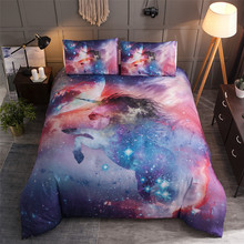 Galaxy Starry Sky Unicorn 3D Bedding Sets Universe Clouds Stars Unicorn Duvet Cover Set Queen King Twin Size 2024 - buy cheap