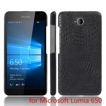 Funda de piel de cocodrilo de lujo para Nokia, Microsoft Lumia 650/Saana/RM-1154, cubierta trasera, protector de teléfono 2024 - compra barato
