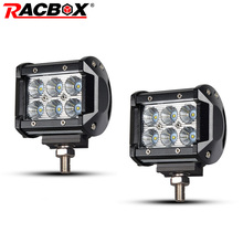 Pair 4 Inch 18W Offroad LED Light Bar Flood Beam LED Work Light 12V 24V For Car ATV SUV 4WD 4X4 Truck Tractor UAZ Automobile 2024 - buy cheap