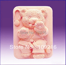 1pcs Bear Grandpa (S189) Silicone Handmade Soap Mold Crafts DIY Mold 2024 - buy cheap
