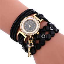 Wholesale Women watches  Casual Analog Alloy Quartz Watch PU Leather Bracelet Watches Gift for women reloj mujer 2024 - buy cheap
