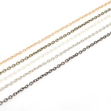 Cadena de Metal de hierro chapada en 5 colores para fabricación de joyas, collar, cadenas para pulsera DIY, 3x2mm, 5 m/lote 2024 - compra barato