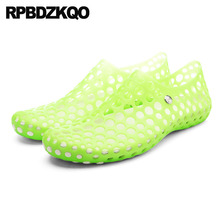 Green Size 45 Fashion 2021 Clogs Soft Gardening Outdoor Garden Shoes Jelly Flat Slip On Large Mens Sandals Summer Rubber Men 2024 - buy cheap