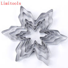 5 pcs/Lot Snowflake Shape Cookie Cutter Stainless Steel Snow Form Cookie Mold DIY Fondant Chocolate Cake Decoration Mould Tools 2024 - buy cheap