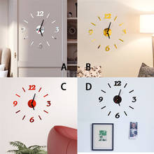 2019 3D DIY Roman Numbers Acrylic Mirror Wall Sticker Clock Home Decor Mural Decals Wall Clock Modern Design Duvar Saati 2024 - buy cheap