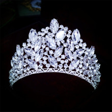 Fashion Baroque Luxury Crystal Bridal Crown Tiaras Hair Jewelry Diadem Tiaras for Women Bride Wedding Hair Accessories 2024 - buy cheap