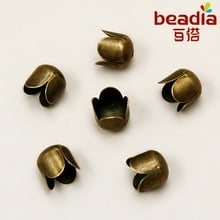 Beadia 100pcs/Lot Gold Bronze Rhodium Plated beads Cap Jewelry Findings 8mm End Cap for DIY CN-FZA002 2024 - buy cheap