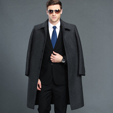 Nuevo abrigo de lana de otoño-invierno para hombre, cazadora de solapa larga, botón informal cubierto, moda de terciopelo, talla MLXLXXL3XL4XL 2024 - compra barato