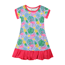 Summer Baby Dress Girl Casual Clothes Pineapple Girl Short Sleeve Dresses 3D Printing Dress For Girls Princess Party Dress 2024 - buy cheap