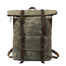 Mochilas de diseño Retro de 5 colores para hombre, mochila de viaje de gran capacidad con cinturones de cuero de vaca y mochila escolar con remaches 2024 - compra barato