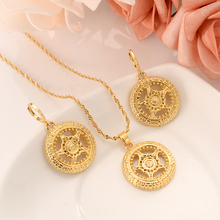 Bangrui Ethiopian Gold Color star  set women girls Jewelry Pendant Chain Earrings African Bride Wedding animal Bijoux gift 2024 - buy cheap