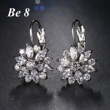 Be8 Brand New Style Marquise Flower Shape Cubic Zirconia Dangle Earrings Wedding Accessories Birthday Gifts Drop Earrings E-206 2024 - buy cheap