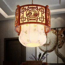 Novo lustre de arte em madeira com padrão de orquídea chinês recortes entalhados fuguiyouyv lâmpadas de led para corredor e varanda mir040 2024 - compre barato