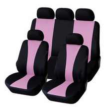Conjunto de fundas para asientos de coche, fundas completas de estilo Simple, color rosa, ajuste Universal para la mayoría de fundas de coche, accesorios de Interior, fundas de asiento, estilo bordado, 2019 2024 - compra barato