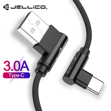 Jellico Type-C 90 Degree Fast Charging USB C Cable L Shape Data Cord Charger For Samsung S8 S9 Plus Xiaomi mi5 mi6 Huawei P10 P9 2024 - buy cheap