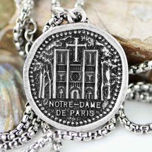 Notre dame de paris colar 25*25mm catedral gárgula medieval guardião jóias 2024 - compre barato