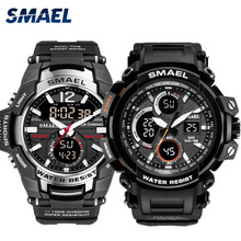 Sport Watch Set Popular Watches Waterproof Black Watches Back Light Clock Sets 1805 1708 erkek kol saati Mens Watch Military LED 2024 - buy cheap