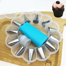 14Pcs/Set Icing Piping Cream Pastry Bag Nozzle Set DIY Cake Decorating Stainless Steel Nozzle Set With Collecting Storage H816 2024 - buy cheap