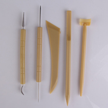 10Set (5pcs/Sets )Plastic and Steel Pottery Clay Sculpture Tools with Irregular Edges Clay Sculpture Tool 2024 - buy cheap