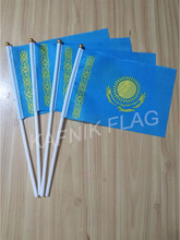 KAFNIK,5pcs Kazakhstan Hand Flag National Hand Flag 14*21cm  Free Shipping 2024 - buy cheap