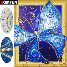 HOMFUN-pintura de diamante 5D con forma especial, bordado de animales, punto de cruz, mariposa 3D con diamantes, regalo 5D, 40x50cm 2024 - compra barato