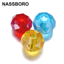 NASSBORO Flat Round Faceted Crystal Beads Wheel Glass Beads Diy Loose Spacer 4 6 8mm Bead for Jewelry Making Wholesale Czech 2024 - buy cheap
