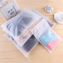 2pcs Matte Frosted Travel Pouch Storage Bag Sealed Waterproof Transparent Ziplock Bag For Clothing Bras Shoes Promotion 2024 - buy cheap