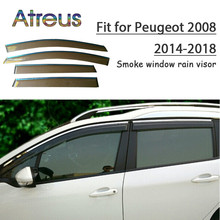 Atreus 1set ABS For 2018 2017 2016 2015 2014 Peugeot 2008 Accessories Car Vent Sun Deflectors Guard Smoke Window Rain Visor 2024 - buy cheap